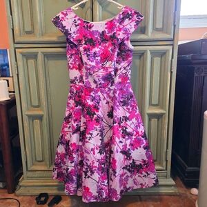 Floral Pink and Purple Mini Dress